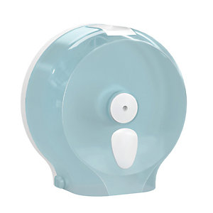 MAR PLAST Dispenser per carta igienica Mini Jumbo - 270 x 130 x 265 mm - bianco / azzurro - Replast