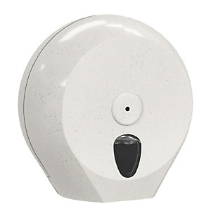 MAR PLAST Dispenser per carta igienica Mini Jumbo plus Woodplastic - 273 x 128 x 270 mm - rotolo diametro 23 cm - bianco