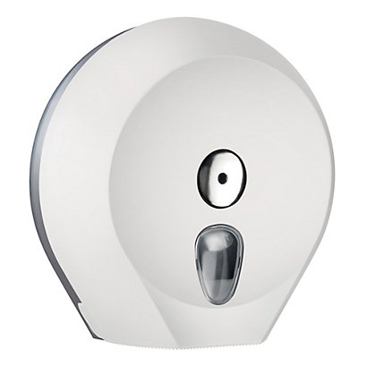 MAR PLAST Dispenser Soft Touch di carta igienica in rotolo Mini Jumbo - 27x12,8x27,3 cm - plastica - bianco - 1