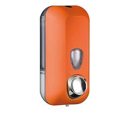 MAR PLAST Dispenser Soft Touch per sapone liquido - 10,2x9x21,6 cm - capacitA' 0,55 L - arancio - 1