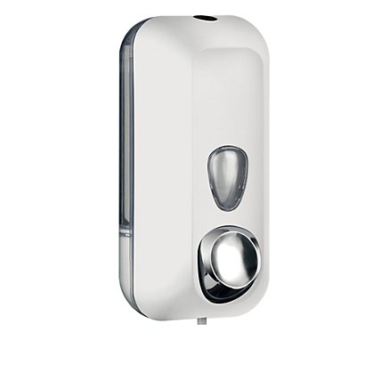 MAR PLAST Dispenser Soft Touch per sapone liquido - 10,2x9x21,6 cm - capacitA' 0,55 L - bianco - 1