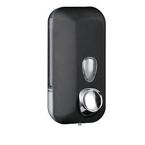 MAR PLAST Dispenser Soft Touch per sapone liquido - 10,2x9x21,6 cm - capacitA' 0,55 L - nero