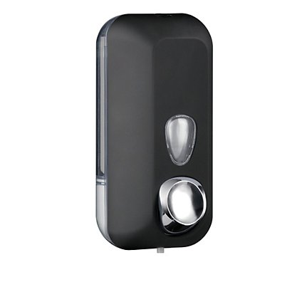 MAR PLAST Dispenser Soft Touch per sapone liquido - 10,2x9x21,6 cm - capacitA' 0,55 L - nero - 1