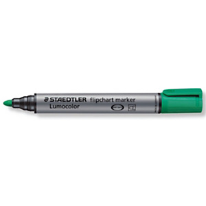 Marcatore a base d'acqua Lumocolor Flipchart 356 - punta tonda 2,0mm - verde - Staedtler Marcatore a base d'acqua Lumocolor Flipchart 356 - punta tonda 2,0mm - verde - Staedtler