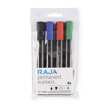 Marcatori permanenti con punta tonda colori assortiti RAJA - 1