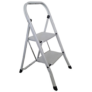 MARCHETTI Scala sgabello DalI' - 2 gradini - acciaio verniciato grigio - Marchetti MARCHETTI Scala sgabello DalI' - 2 gradini - acciaio verniciato grigio - Marchetti