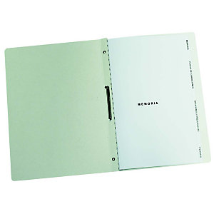 MARIOLA Carpeta con fástener Memoria con 4 separadores, Folio, cartón forrado con geltex, verde