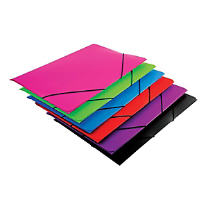 MARIOLA Carpeta de gomas, 4º, 3 solapas, polipropileno, colores surtidos MARIOLA Carpeta de gomas, 4º, 3 solapas, polipropileno, colores surtidos