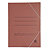 MARIOLA Carpeta de gomas con bolsa Nº 5, Folio, 3 solapas, lomo 10 mm, cartón prensado, marrón cuero - 1