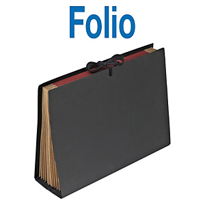 MARIOLA Clasificador acordeón Folio negro MARIOLA Clasificador acordeón Folio negro