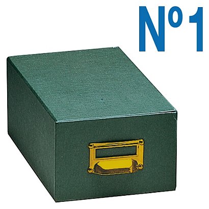 MARIOLA Fichero de cartón verde Nº 1 (120 x 90 x 240 mm)