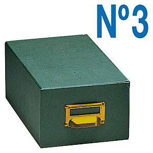 MARIOLA Fichero de cartón verde Nº 3 (170 x 125 x 240 mm.)