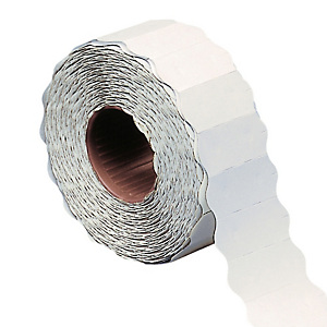 MARKIN Etichetta a onda - removibile - 26x12 mm - bianco  - rotolo da 1500 etichette