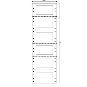 MARKIN Etichette adesive a modulo continuo TT956 - in carta - corsia singola - permanenti - 64 x 34 mm - 6 et/fg - 200 fogli - bianco MARKIN Etichette adesive a modulo continuo TT956 - in carta - corsia singola - permanenti - 64 x 34 mm - 6 et/fg - 200 fogli - bianco