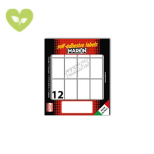 MARKIN Etichette adesive multiuso permanenti, 46 x 27 mm, Busta 10 fogli, 12 etichette per foglio, Bianco MARKIN Etichette adesive multiuso permanenti, 46 x 27 mm, Busta 10 fogli, 12 etichette per foglio, Bianco