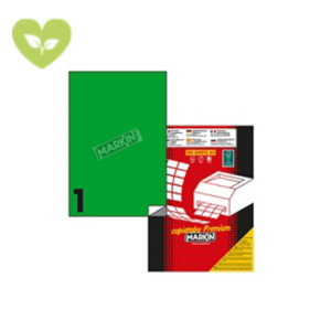 MARKIN Etichette adesive multiuso permanenti C503, 210 x 297 mm, 100 fogli, 1 etichetta per foglio, Verde pastello MARKIN Etichette adesive multiuso permanenti C503, 210 x 297 mm, 100 fogli, 1 etichetta per foglio, Verde pastello