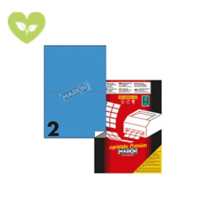 MARKIN Etichette adesive multiuso permanenti C509, 210 x 148,5 mm, 100 fogli, 2 etichette per foglio, Blu pastello MARKIN Etichette adesive multiuso permanenti C509, 210 x 148,5 mm, 100 fogli, 2 etichette per foglio, Blu pastello
