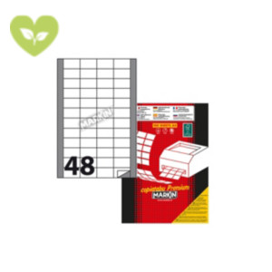 MARKIN Etichette adesive multiuso permanenti C530, 48 x 25 mm, 100 fogli, 48 etichette per foglio, Bianco MARKIN Etichette adesive multiuso permanenti C530, 48 x 25 mm, 100 fogli, 48 etichette per foglio, Bianco