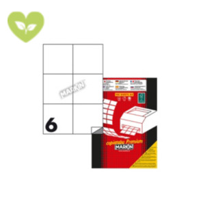 MARKIN Etichette adesive multiuso permanenti C540, 105 x 99 mm, 100 fogli, 6 etichette per foglio, Bianco MARKIN Etichette adesive multiuso permanenti C540, 105 x 99 mm, 100 fogli, 6 etichette per foglio, Bianco