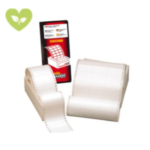 MARKIN Etichette adesive permanenti a modulo continuo 1 corsia S603, 72 x 48,9 mm, 500 fogli, 6 etichette per foglio, Bianco MARKIN Etichette adesive permanenti a modulo continuo 1 corsia S603, 72 x 48,9 mm, 500 fogli, 6 etichette per foglio, Bianco