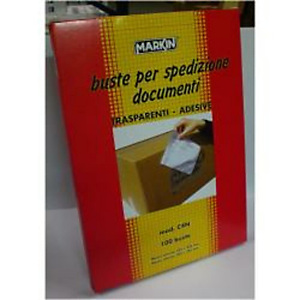 Markin, Imballaggio e spedizione, Cf100buste adesive c4n 322x225mm, 335C4N Markin, Imballaggio e spedizione, Cf100buste adesive c4n 322x225mm, 335C4N