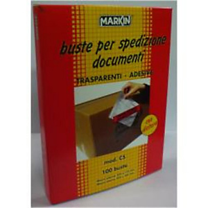 Markin, Imballaggio e spedizione, Cf100buste adesive c5 225x165mm, 335C5 Markin, Imballaggio e spedizione, Cf100buste adesive c5 225x165mm, 335C5