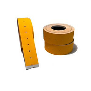 MARKIN Rotolo etichette permanenti per prezzatrice Motex 5500NEW, 21 x 12 mm, Arancio fluo (confezione 20 rotoli da 1.000 etichette)