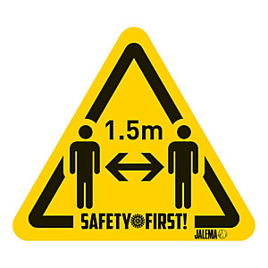Marquage au sol autocollant distance sanitaire de sécurité respectez 1,5 m de distance pour surfaces