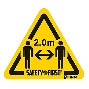 Marquage au sol autocollant distance sanitaire de sécurité respectez 2 m de distance pour surfaces r