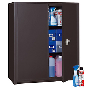 Marque generique Armoire métal Classtout - A portes battantes - H. 100 x L. 90 cm - Corps Anthracite - Portes Anthracite Marque generique Armoire métal Classtout - A portes battantes - H. 100 x L. 90 cm - Corps Anthracite - Portes Anthracite