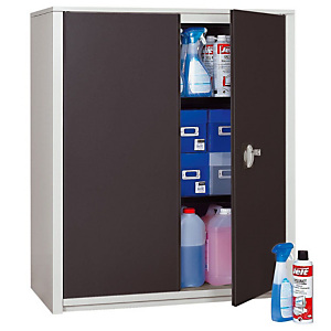 Marque generique Armoire métal Classtout - A portes battantes - H. 100 x L. 90 cm - Corps Gris - Portes Anthracite Marque generique Armoire métal Classtout - A portes battantes - H. 100 x L. 90 cm - Corps Gris - Portes Anthracite