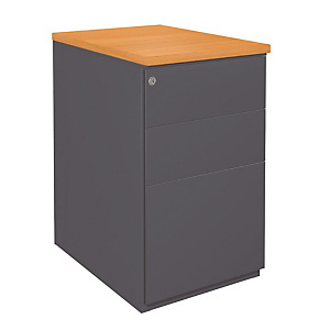 Marque generique Caisson hauteur bureau métal NF Environnement Anthracite top Hêtre, H.72 x L. 42 x P. 60 cm Marque generique Caisson hauteur bureau métal NF Environnement Anthracite top Hêtre, H.72 x L. 42 x P. 60 cm