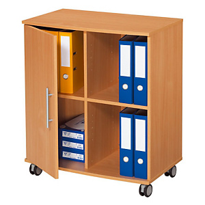 Marque generique Desserte Domino - Mélaminé - 4 cases + 1 porte Hêtre Marque generique Desserte Domino - Mélaminé - 4 cases + 1 porte Hêtre