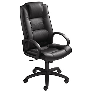 Marque generique Fauteuil direction CAPITAL Croûte de cuir Hauteur ajustable Avec accoudoirs À roulettes Hauteur dossier 70 cm Noir Marque generique Fauteuil direction CAPITAL Croûte de cuir Hauteur ajustable Avec accoudoirs À roulettes Hauteur dossier 70 cm Noir