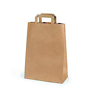 Marque generique Sac kraft à poignées plates l.32 x H.40 x soufflet 12 cm - Brun Marque generique Sac kraft à poignées plates l.32 x H.40 x soufflet 12 cm - Brun
