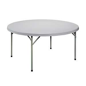 Marque generique Table ronde pliante diamètre 150 cm Polyéthylène - Plateau gris Marque generique Table ronde pliante diamètre 150 cm Polyéthylène - Plateau gris