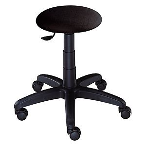Marque generique Tabouret BUDGET Tissu Classic Hauteur ajustable À roulettes Noir Marque generique Tabouret BUDGET Tissu Classic Hauteur ajustable À roulettes Noir