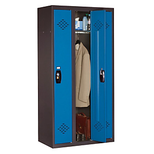 Marque generique Vestiaire Avantage - Industrie propre - 3 colonnes - Corps Anthracite - Portes Bleu Marque generique Vestiaire Avantage - Industrie propre - 3 colonnes - Corps Anthracite - Portes Bleu