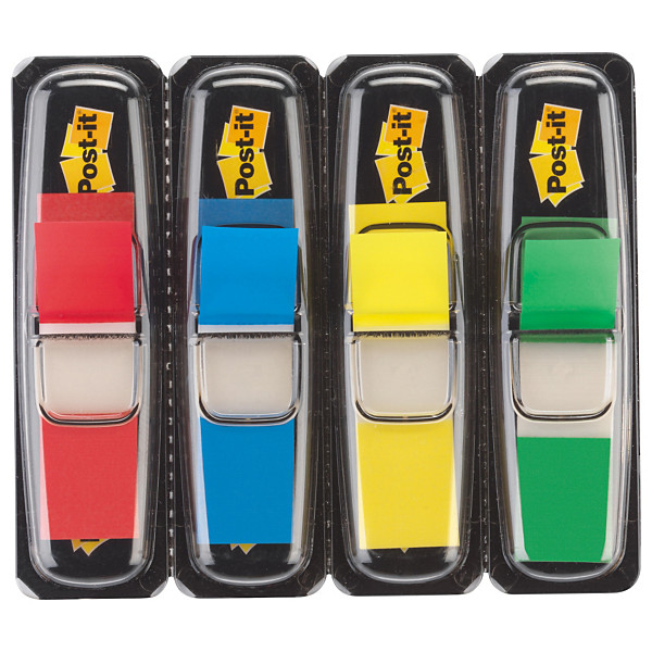 Marque-pages souples Post-it pack rouge/jaune/bleu/vert