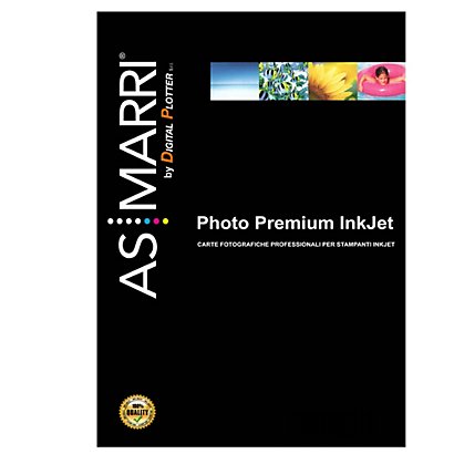 AS MARRI Carta fotografica - per inkjet - A4 - 265 gr - 10 fogli - effetto lucido - bianco - 1