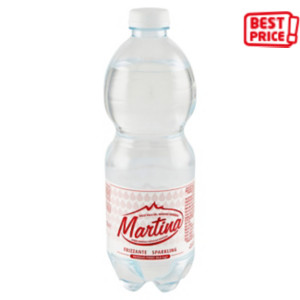 MARTINA Acqua minerale frizzante, Bottiglia di plastica, 500 ml (confezione 12 pezzi)