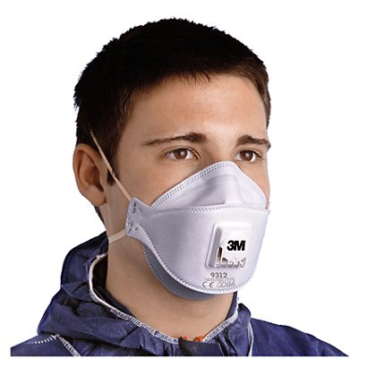 Masque anti-poussière pliable FFP1 avec soupape 3M