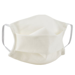 Masque de protection lavable 10 fois en tissu écru certifié UNS1 - Taille adulte - Lot de 2