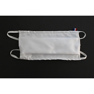 Masque de protection lavable 50 fois en tissu blanc - Taille adulte Masque de protection lavable 50 fois en tissu blanc - Taille adulte