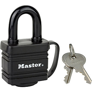 Master Lock Cadenas à clé - 40 mm avec couverture thermoplastique
