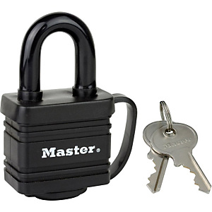 MASTER LOCK Cadenas à clé - 40 mm avec couverture thermoplastique