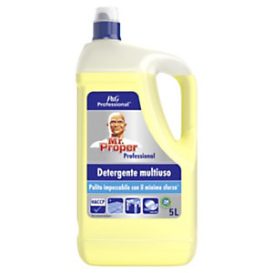 MASTROLINDO Detergente professionale per pavimenti al limone, Flacone 5 l