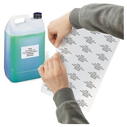 Matwitte etiketten in polyester 25,4x10 mm - 1