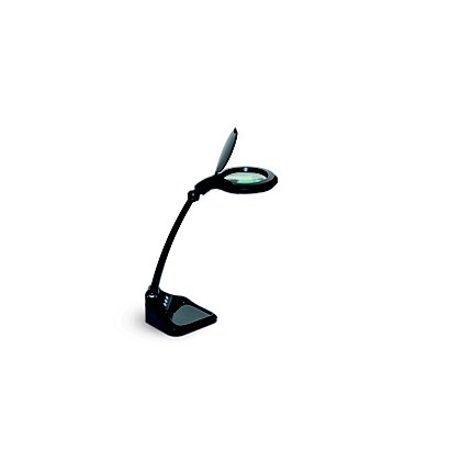Maul Lampe loupe de bureau Iris - Led intégrée - Compacte - Bras et tête articulés - Noir