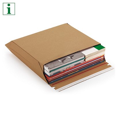 Maxi, brown, panel wrap cardboard mailers, 320x250x80mm, pack of 100 - 1